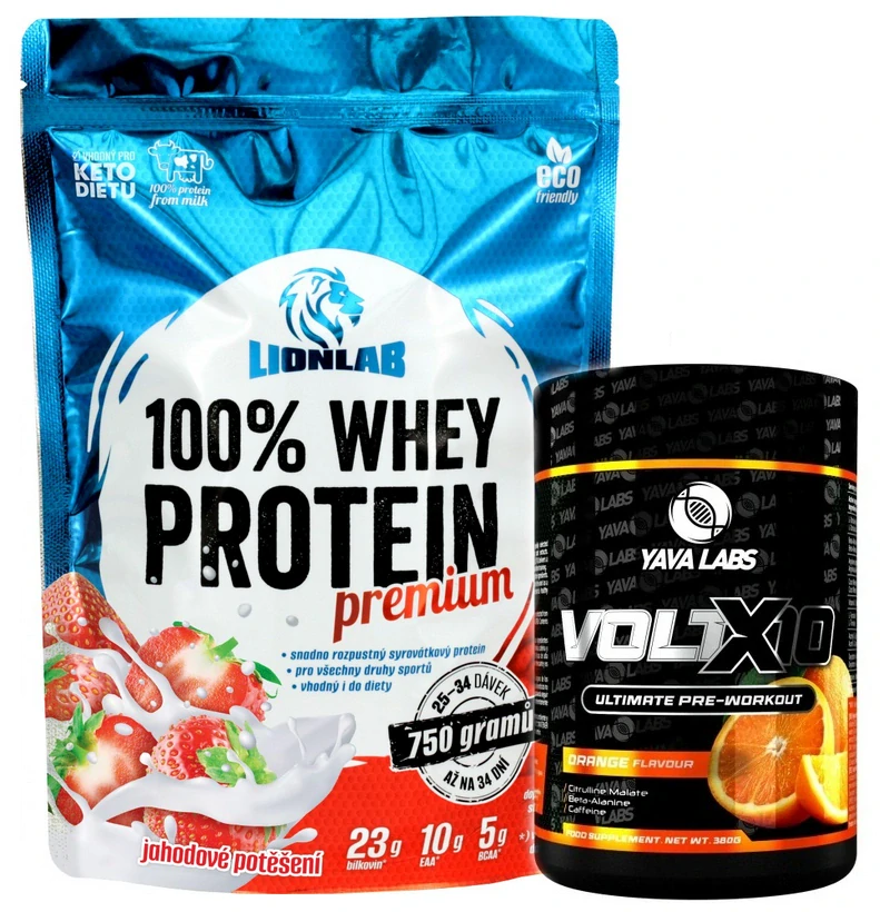 100 % Whey Protein - 750 g + VoltX10 Ultimate Pre-Workout - 380 g