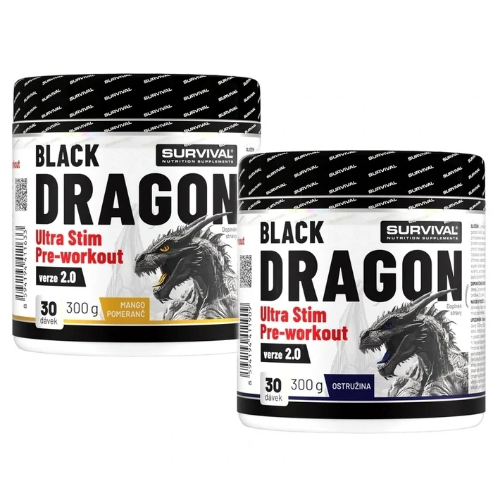 2x Black Dragon Ultra Stim Pre-workout 2.0 - 300 g