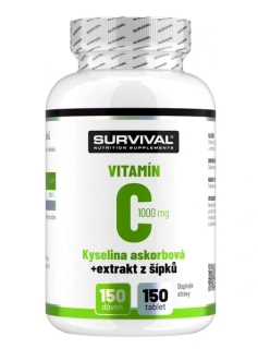 Vitamín C 1000 mg + extrakt z šípků - 150 cps