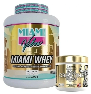 Miami Whey - 2270 g + Kevin Levrone Gold Creatine Chews - 120 tablet