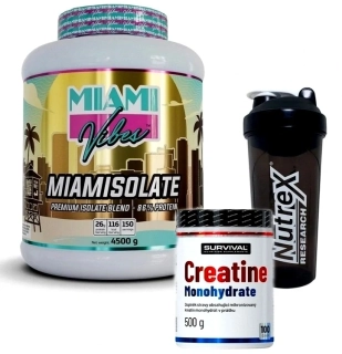 Miami Premium Isolate - 4500 g + Survival Creatine Monohydrate - 500 g