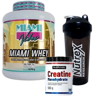 Miami Whey - 2270 g + Survival Creatine Monohydrate - 500 g