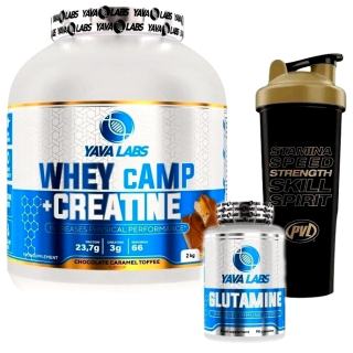 Protein Whey cAMP + Creatine - 2000 g + Glutamine - 90 cps