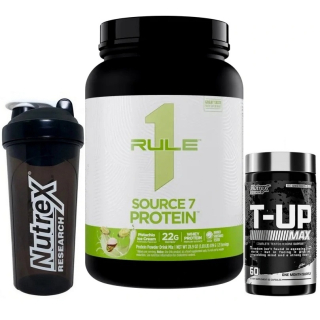 Rule 1 Source 7 Protein - 800 - 830 g ( dle příchutě ) + T-UP MAX - 60 cps