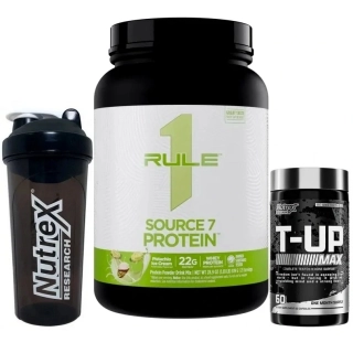 Rule 1 Source 7 Protein - 800 - 830 g ( dle příchutě ) + T-UP MAX - 60 cps